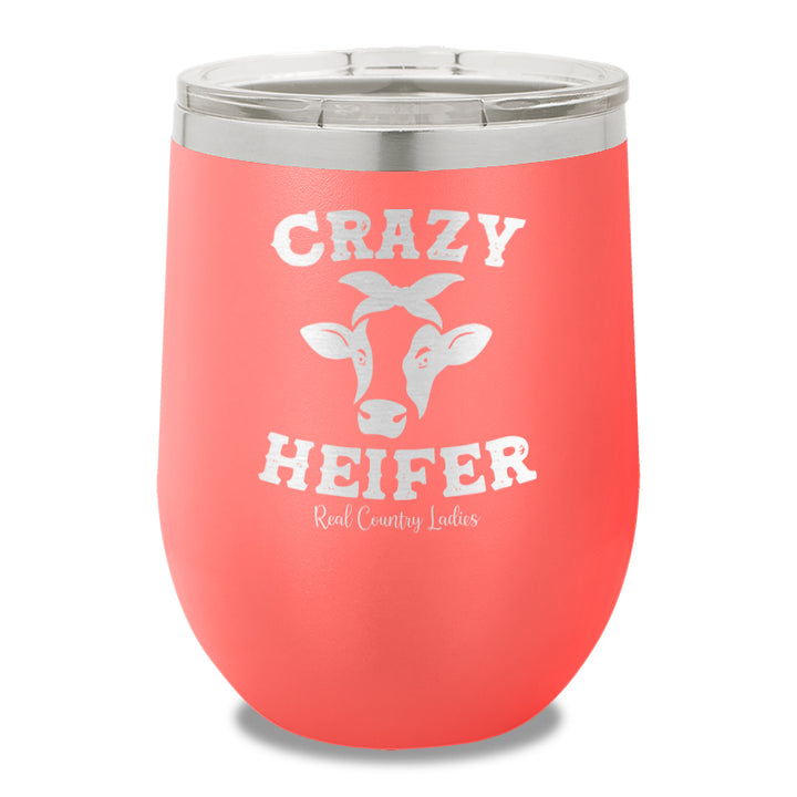 Crazy Heifer 12oz Stemless Wine Cup