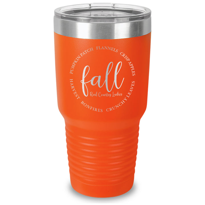 Fall Laser Etched Tumbler