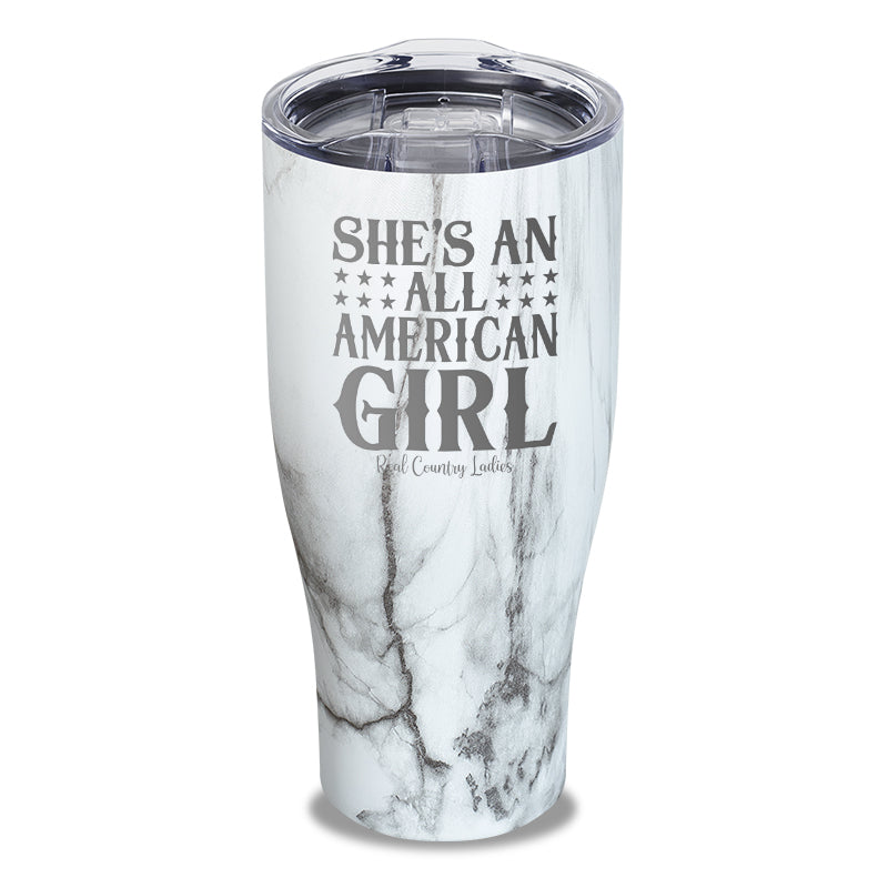 All American Girl Laser Etched Tumbler