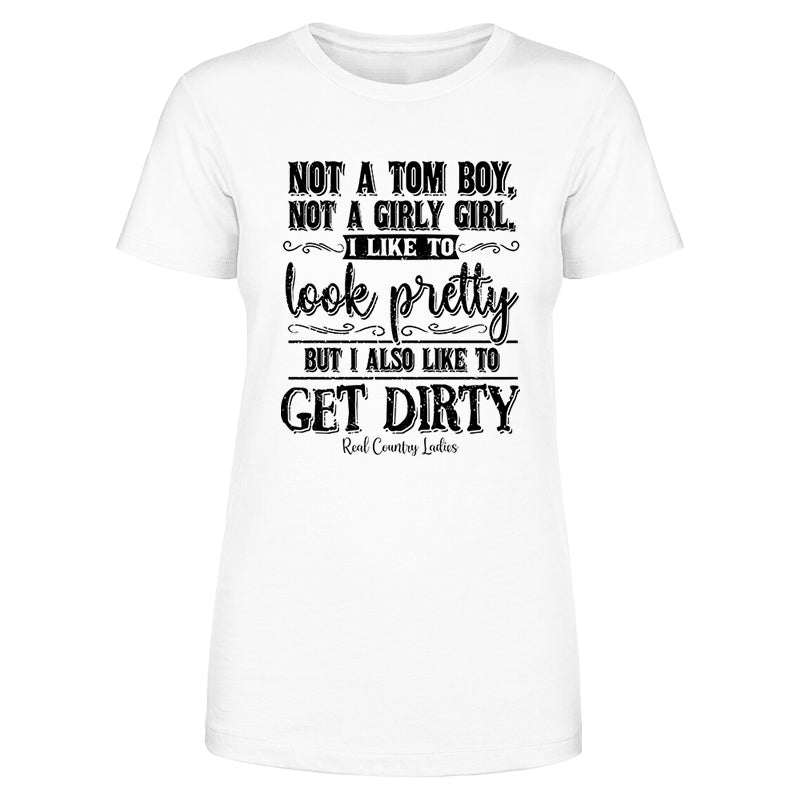 Not A Tom Boy Black Print Front Apparel