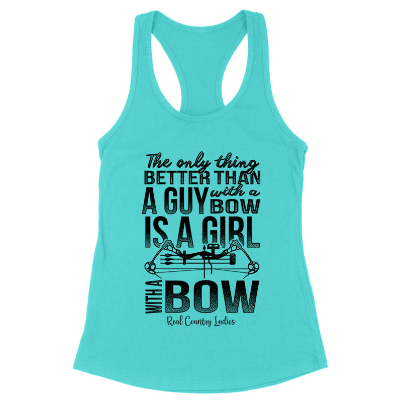 A Girl With A Bow Black Print Front Apparel