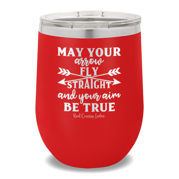 May Your Arrow Fly Straight 12oz Stemless Wine Cup