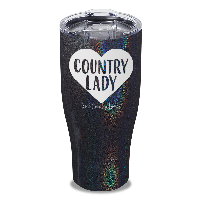 Country Lady Heart Laser Etched Tumbler