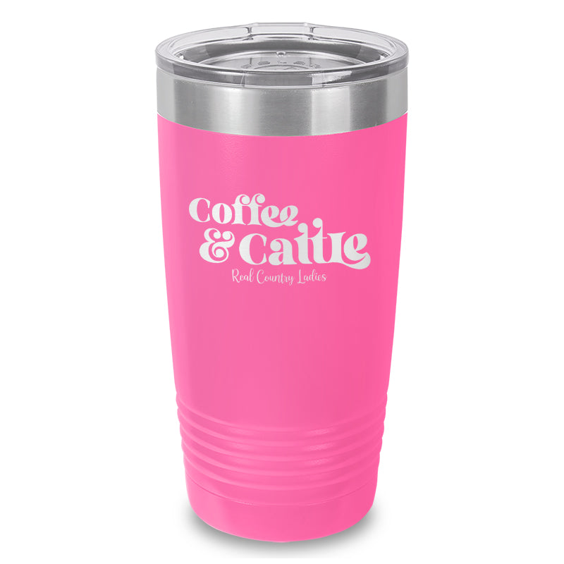 Coffee And Cattle Laser Etched Tumbler