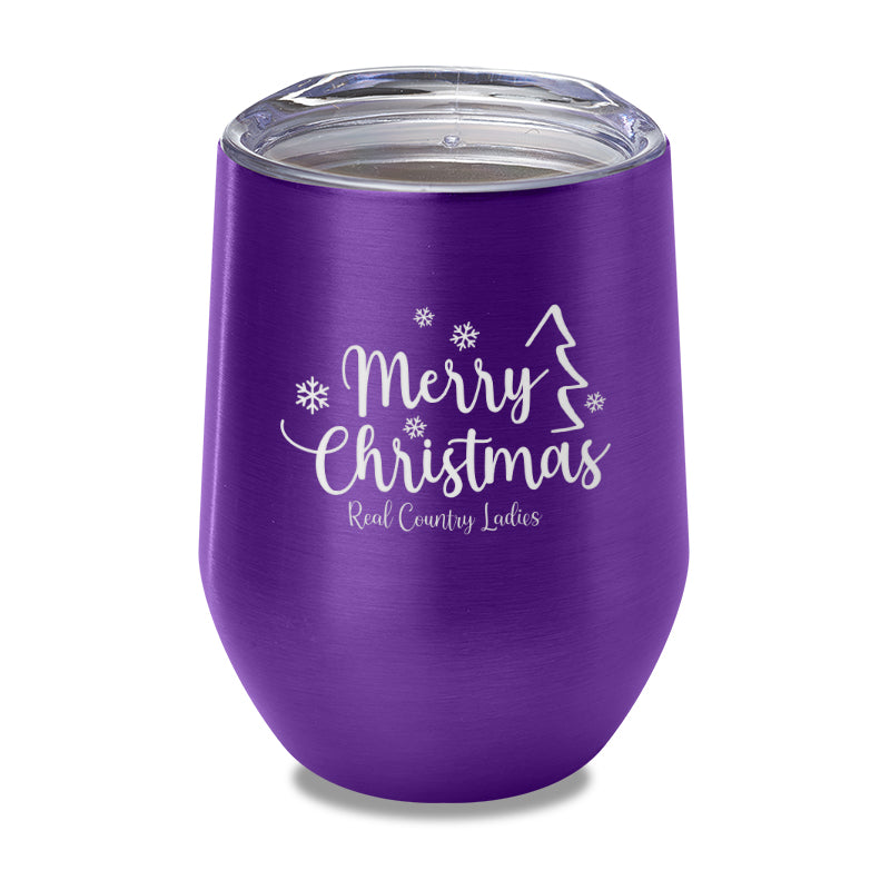 Merry Christmas Laser Etched Tumbler