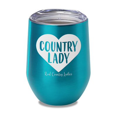 Country Lady Heart Laser Etched Tumbler