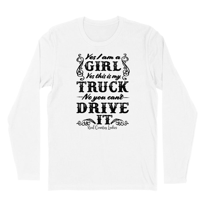 Yes I'm A Girl Black Print Hoodies & Long Sleeves