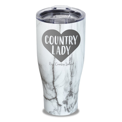 Country Lady Heart Laser Etched Tumbler