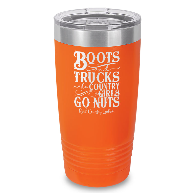 Boots And Trucks Laser Etched Tumbler