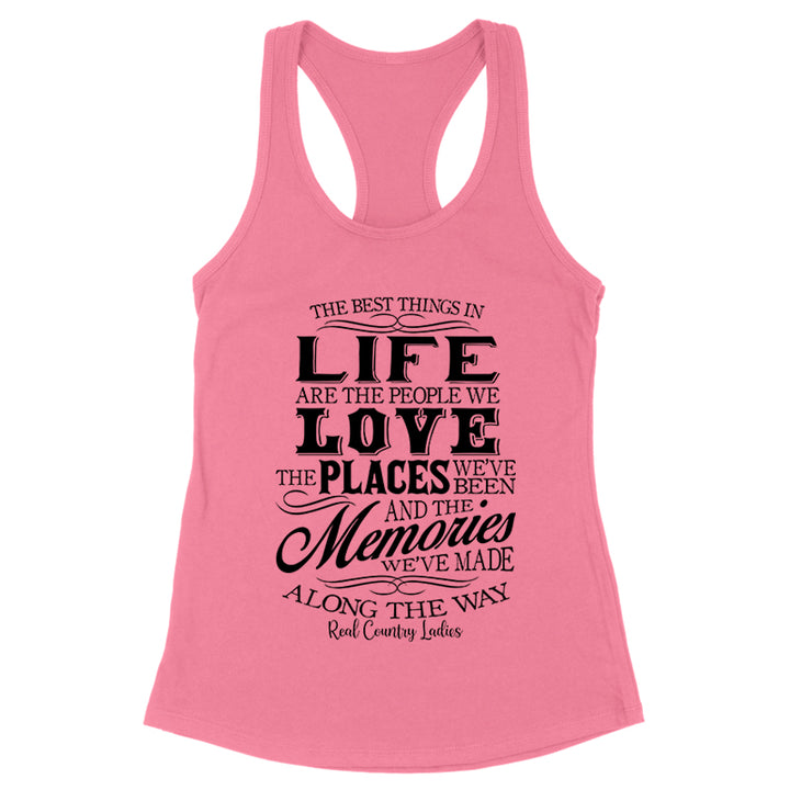 Best Things In Life Black Print Front Apparel