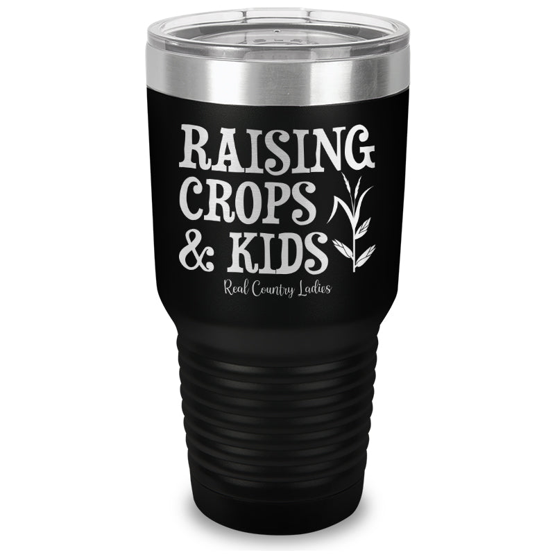 Raising Crops And Kids Laser Etched Tumbler