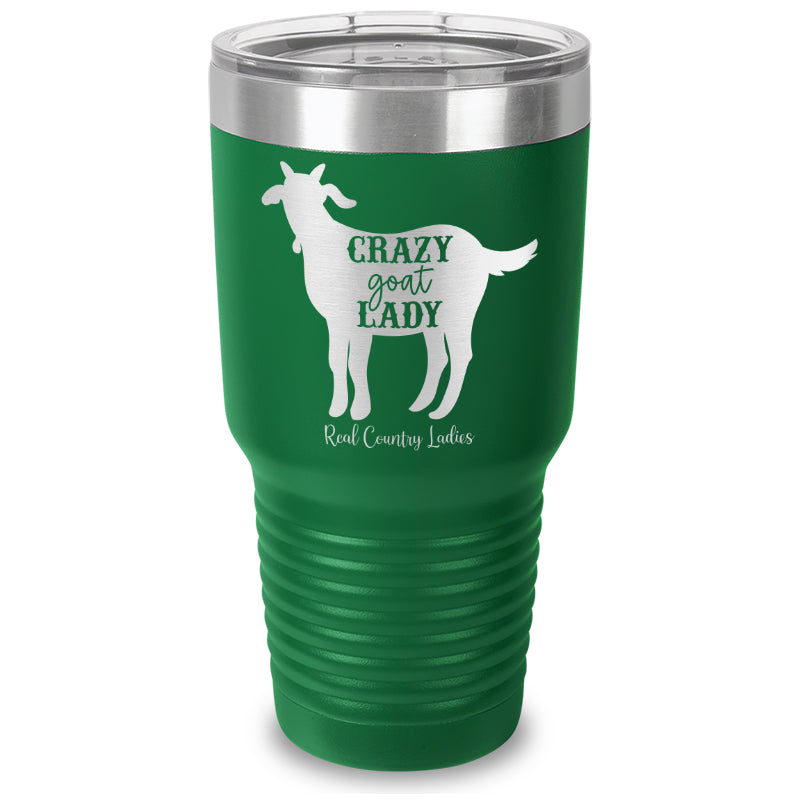 Crazy Goat Lady Laser Etched Tumbler