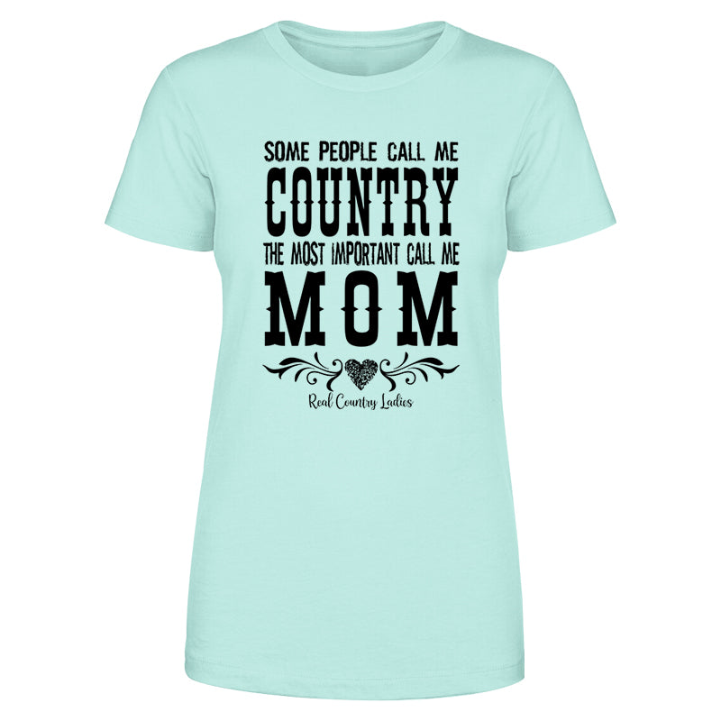 Country Mom Black Print Front Apparel