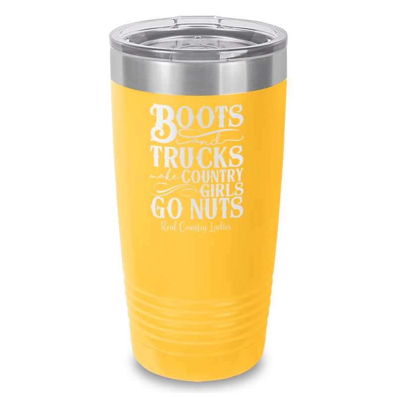 Boots And Trucks Laser Etched Tumbler