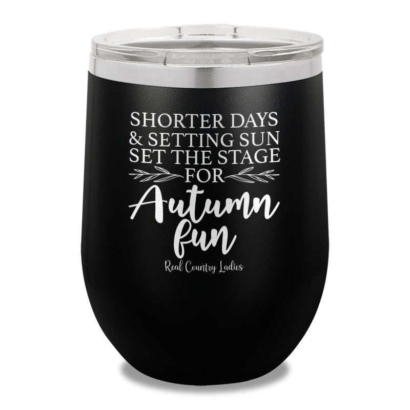 Shorter Days And Setting Sun 12oz Stemless Wine Cup