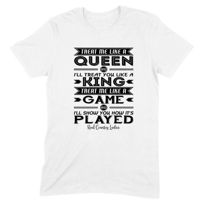 Like A Queen Black Print Front Apparel