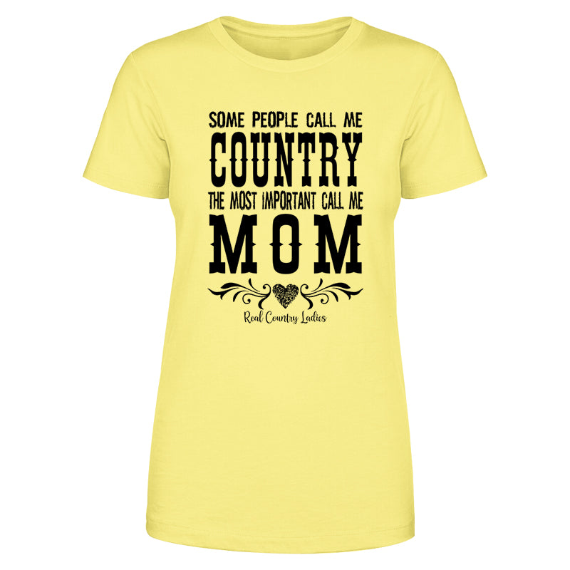 Country Mom Black Print Front Apparel