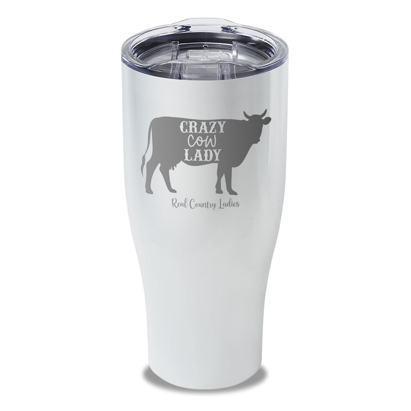 Crazy Cow Lady Laser Etched Tumbler