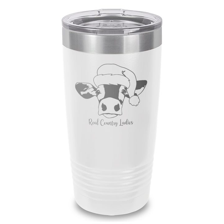 Christmas Cow Laser Etched Tumbler