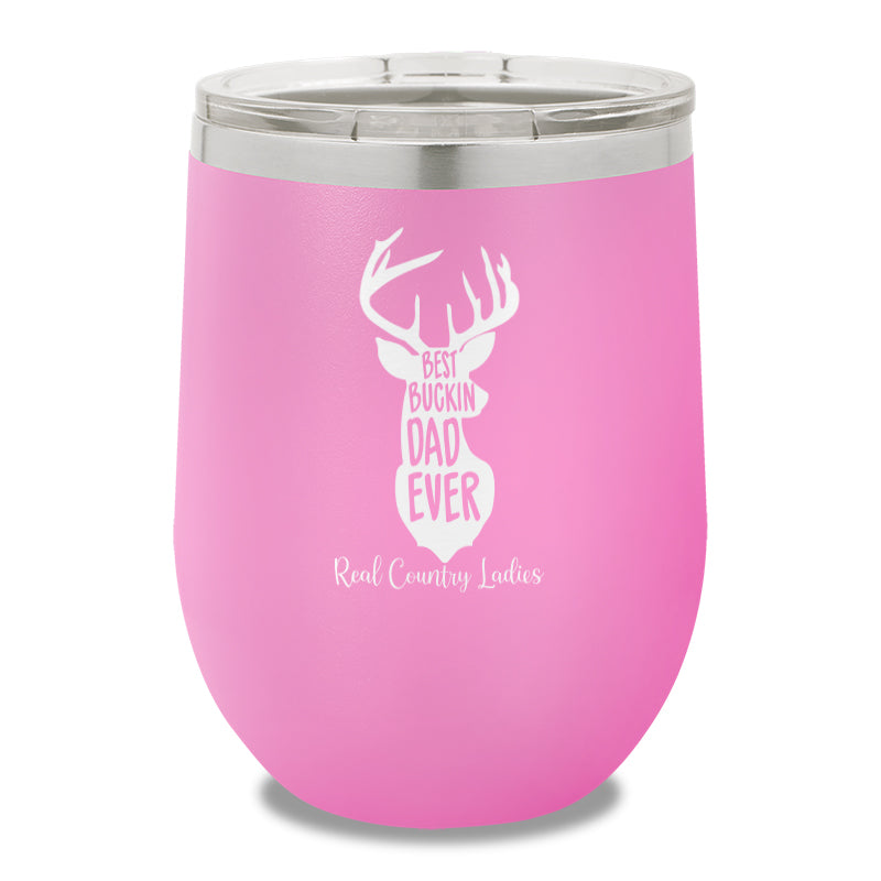 Best Buckin Dad 12oz Stemless Wine Cup