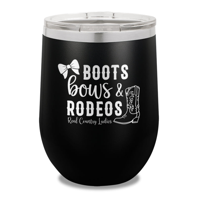 Boots Bows And Rodeos 12oz Stemless Wine Cup