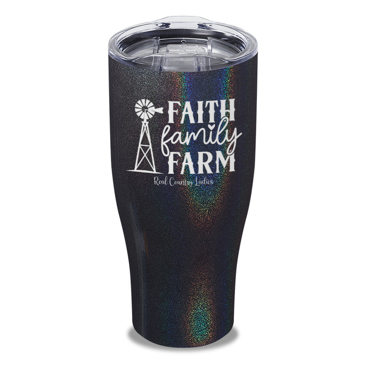 Faith Family Farm Laser Etched Tumbler