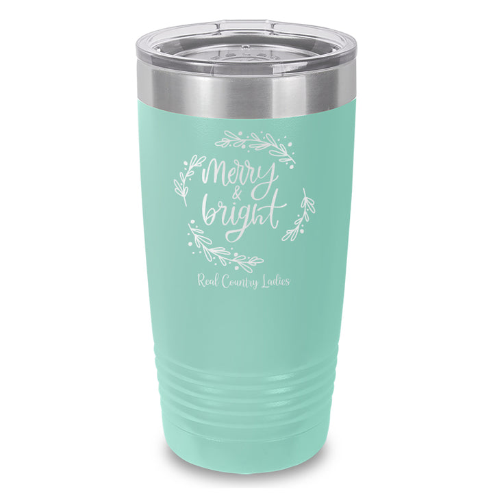 Merry And Bright Laser Etched Tumbler