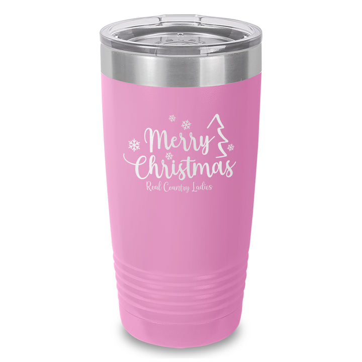 Merry Christmas Laser Etched Tumbler