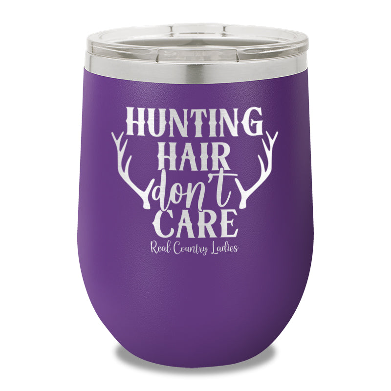 Hunting Hair Don't Care 12oz Stemless Wine Cup