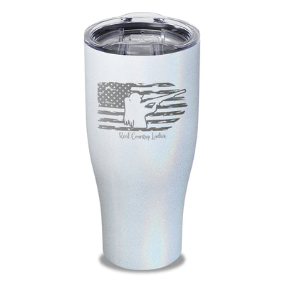 Shotgun USA Flag Laser Etched Tumbler