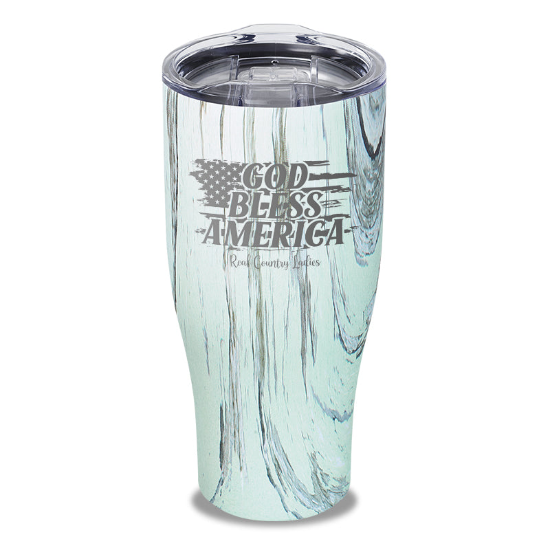 God Bless America Laser Etched Tumbler