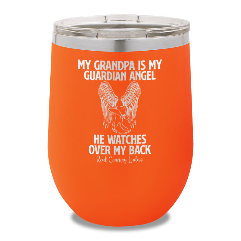 My Grandpa Is My Guardian Angel 12oz Stemless Wine Cup