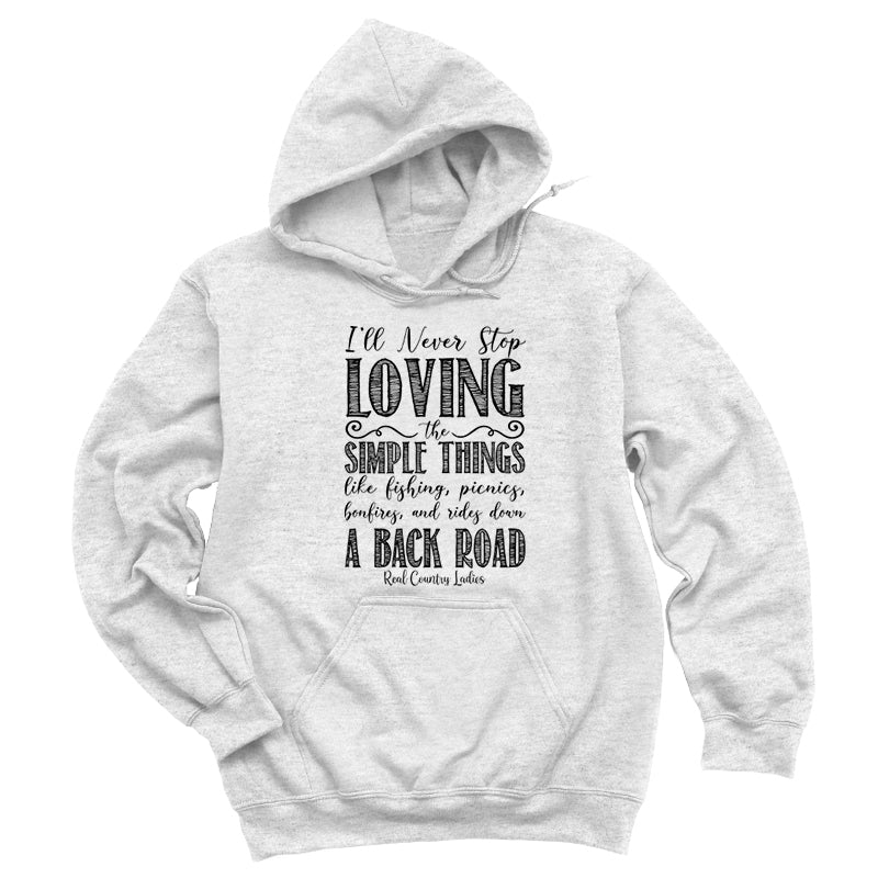 Never Stop Loving Black Print Hoodies & Long Sleeves