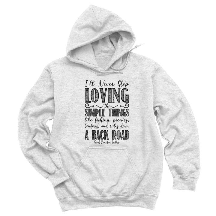 Never Stop Loving Black Print Hoodies & Long Sleeves