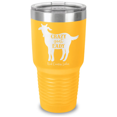 Crazy Goat Lady Laser Etched Tumbler