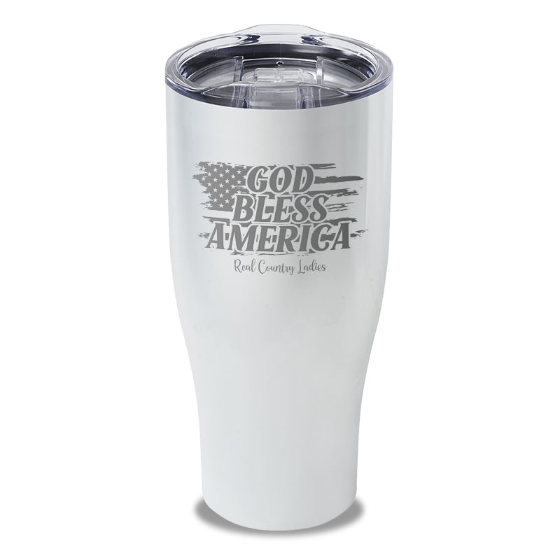 God Bless America Laser Etched Tumbler