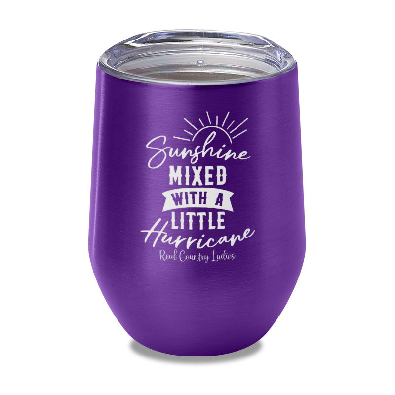 Sunshine Mixed With A Little Hurricane Laser Etched Tumbler