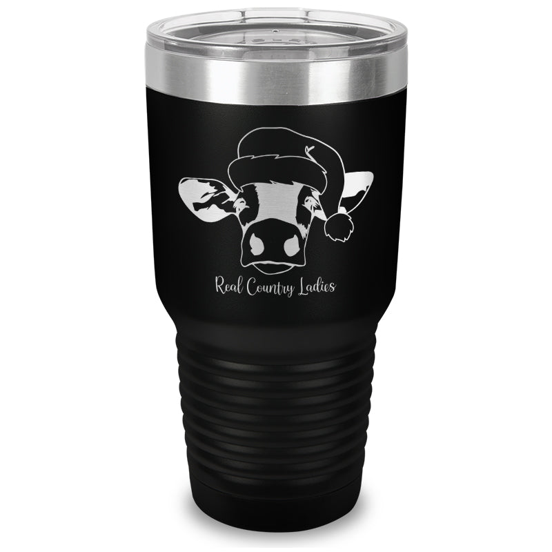 Christmas Cow Laser Etched Tumbler