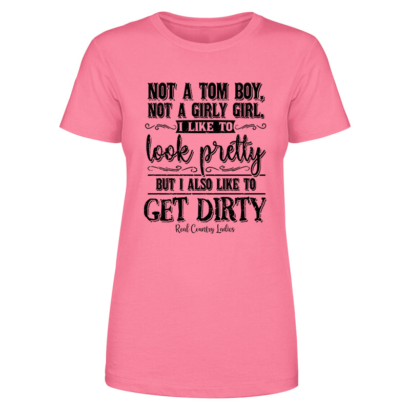 Not A Tom Boy Black Print Front Apparel