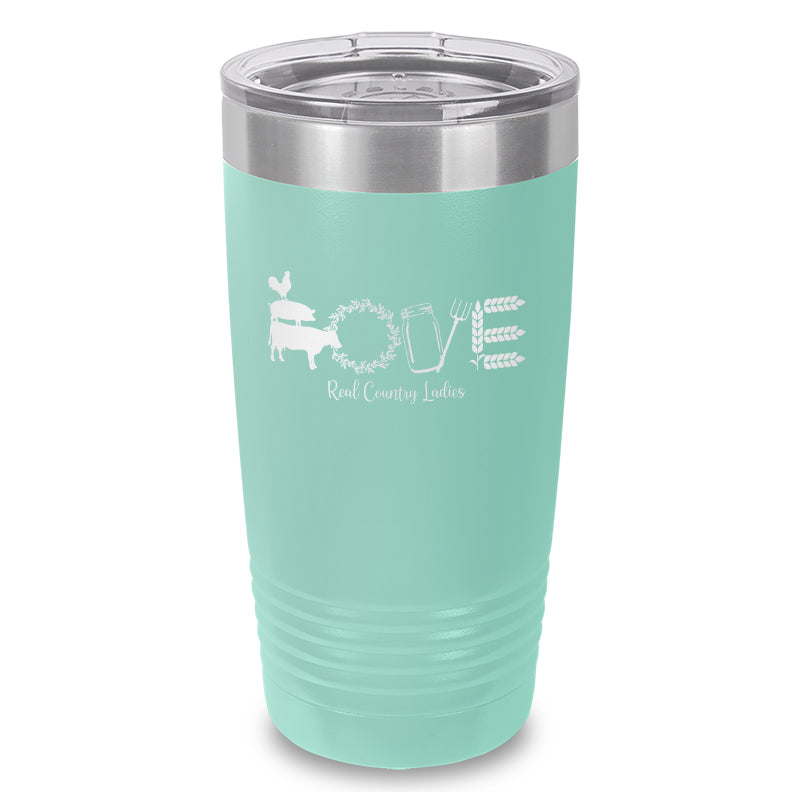 Farmhouse Love Laser Etched Tumbler