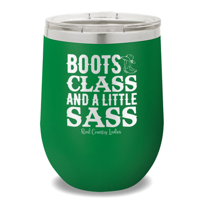 Boots Class And A Little Sass 12oz Stemless Wine Cup