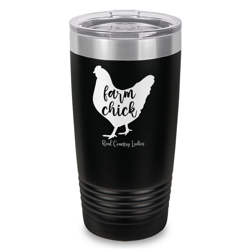 Farm Chick Laser Etched Tumbler