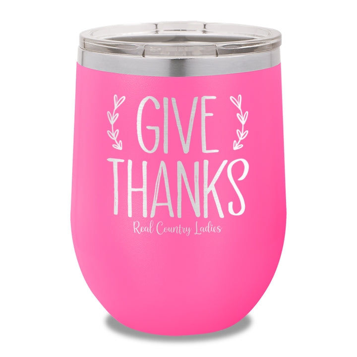 Give Thanks 12oz Stemless Wine Cup