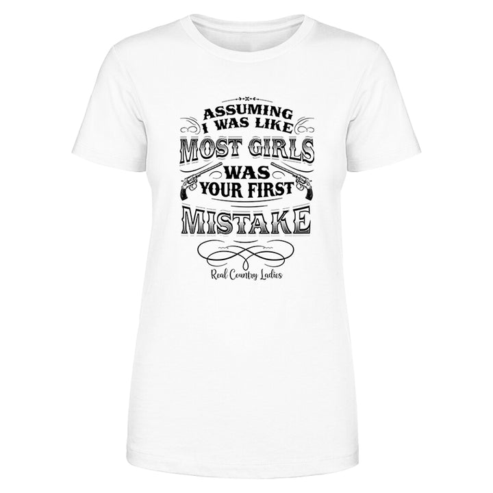 Your First Mistake Black Print Front Apparel