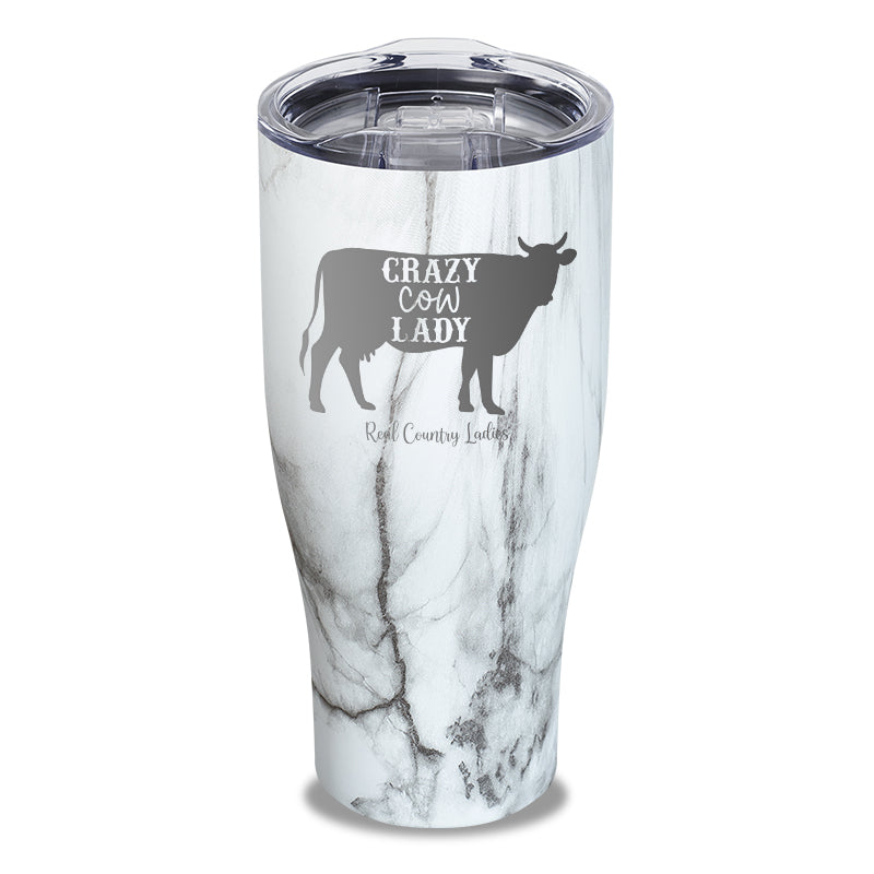 Crazy Cow Lady Laser Etched Tumbler