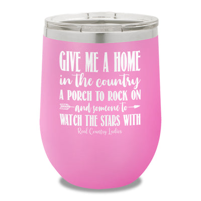 Give Me A Home In The Country 12oz Stemless Wine Cup