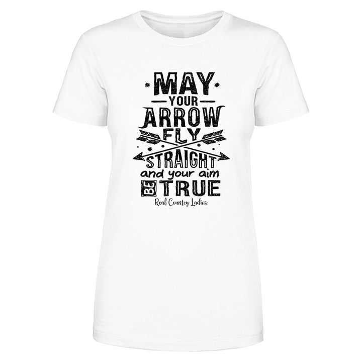 Arrow Fly Straight Black Print Front Apparel