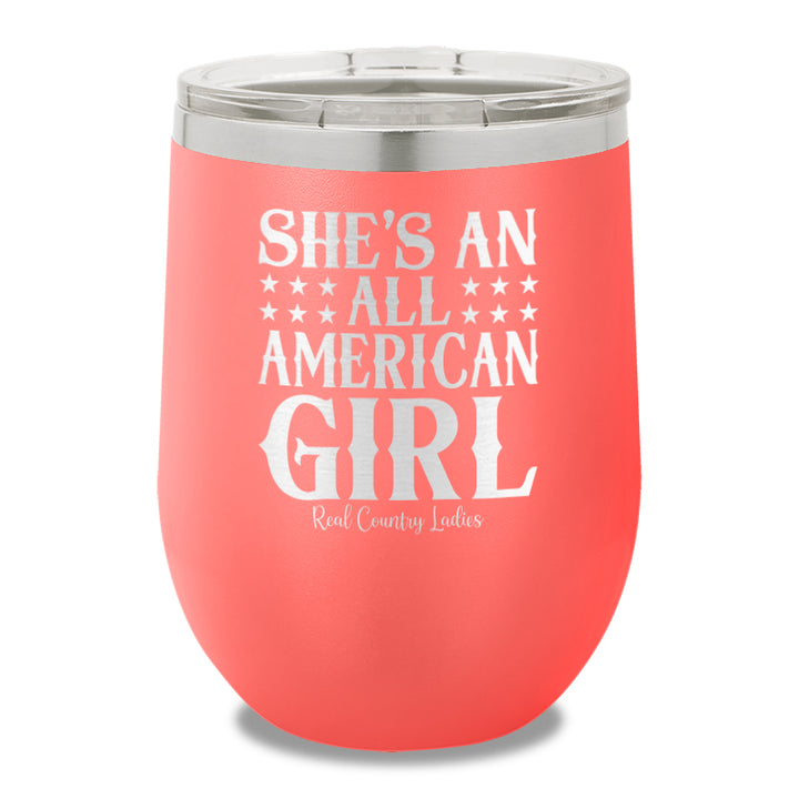 All American Girl 12oz Stemless Wine Cup