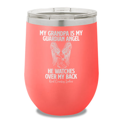 My Grandpa Is My Guardian Angel 12oz Stemless Wine Cup