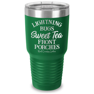 Lightning Bugs Sweet Tea Front Porches Laser Etched Tumbler